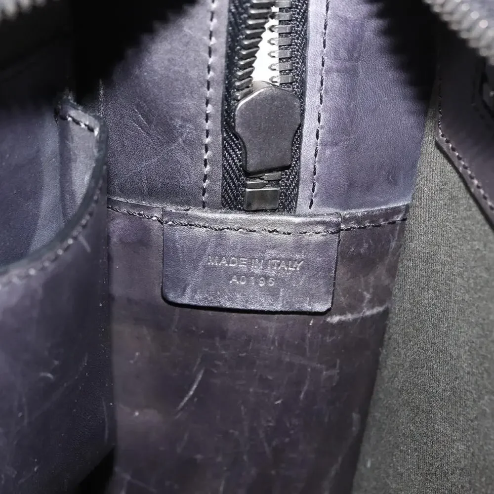 Berluti Leather Handbag Navy Blue
